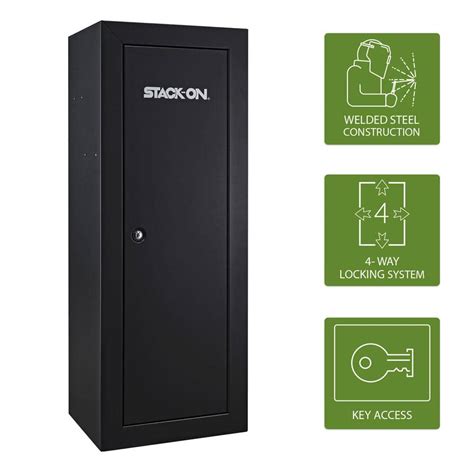 stack-on 14-gun steel security cabinet w pistol safe|lockable metal cabinet stack on.